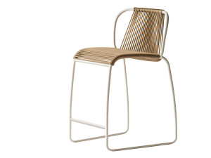 Морской веревочный садовый стул со спинкой