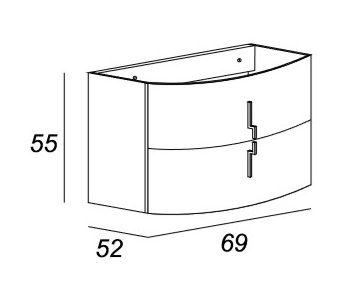Мебель для ванной CEZARES STING 138 Rosso - Вид №3