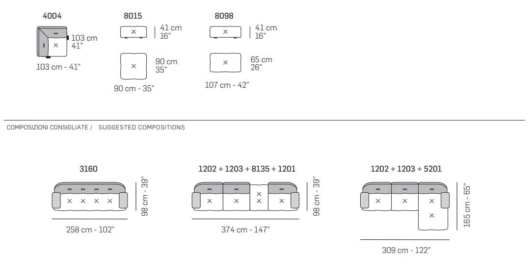 4-местный тканевый диван NICOLINE Boero ARCH-00141015 - Вид №7