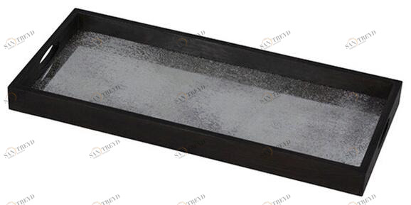 Ethnicraft Прямоугольный поднос из дерева и стекла Classic 20366