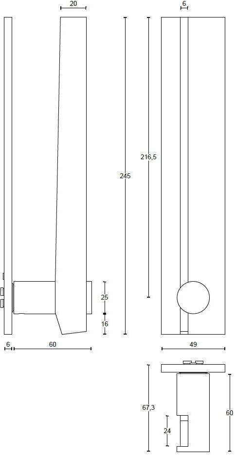 Formani Ручка из нержавеющей стали с матовым покрытием на пластине Tense Bb104-g - Вид №4