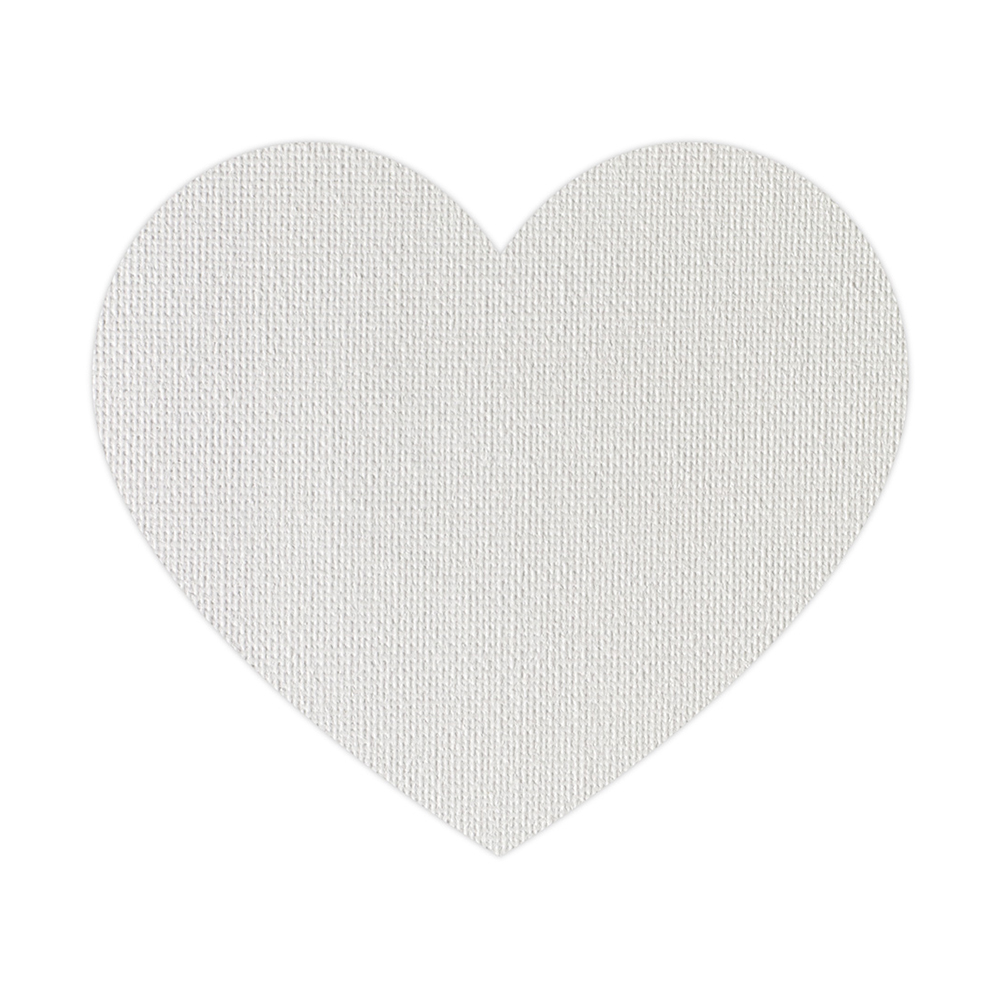 220120 Холст грунтованный на картоне в форме сердца 100% хлопок 17.5 х 20 см 280 г/кв.м Малевичъ 