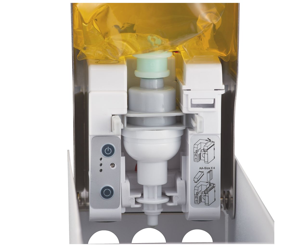 DSB220 Бесконтактный автоматический дозатор пенного мыла STELLA AUTOMATIC SLIM WHITE LINE для одноразовых стержней 800 мл, белый Merida  - Вид №4