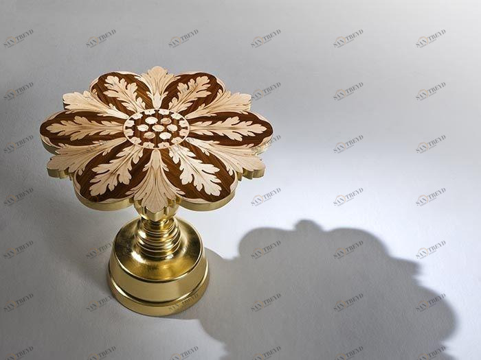 Rozzoni Высокий журнальный столик из сусального золота Milano sun-id-1486488