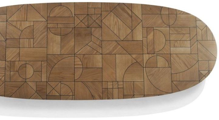 Roche Bobois Низкий овальный журнальный столик из массива дерева Nativ sun-id-1391532 - Вид №3