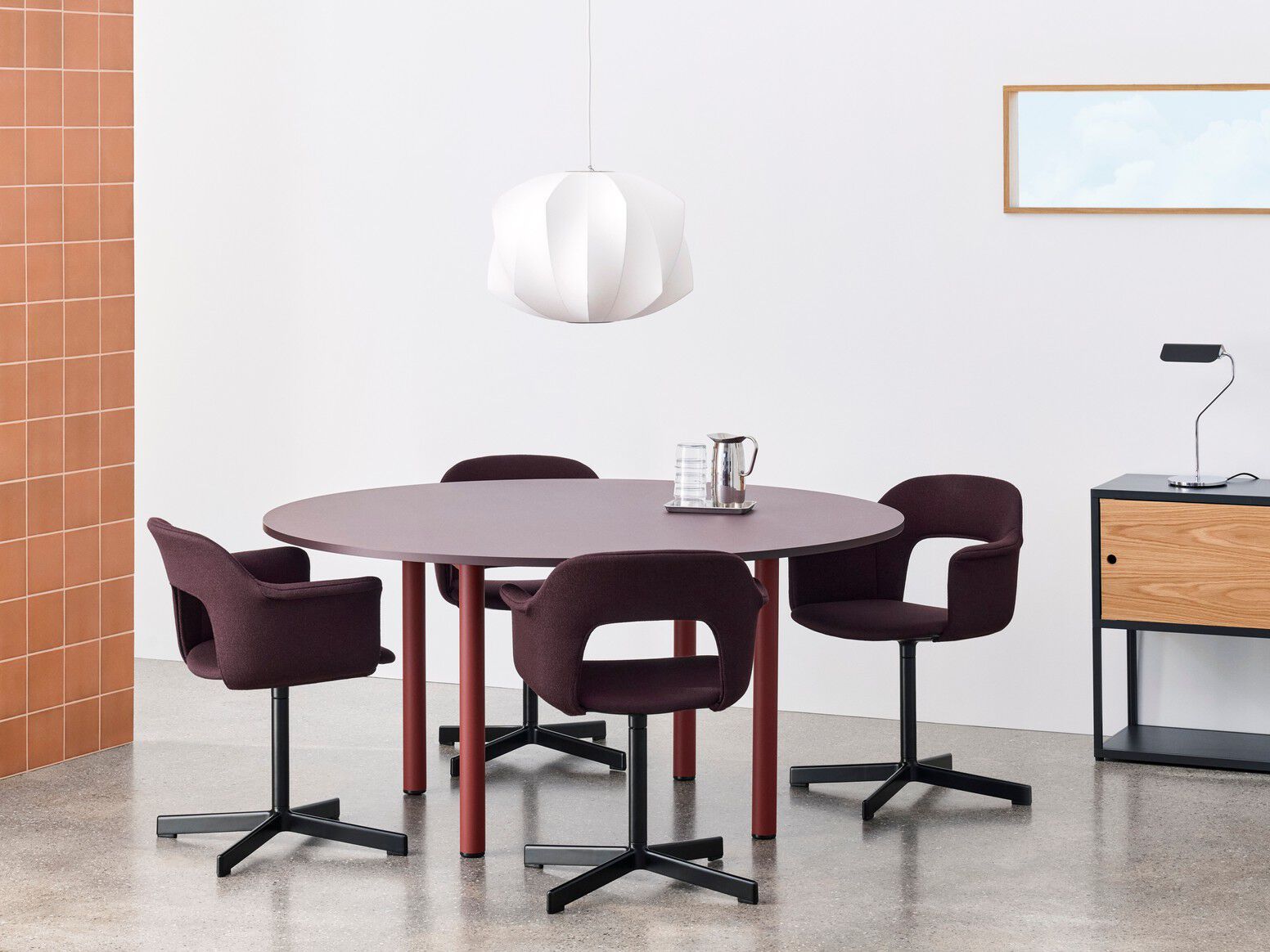 Вращающийся мягкий стул с подлокотниками Hay макет ARCH-00039533 - Вид №8