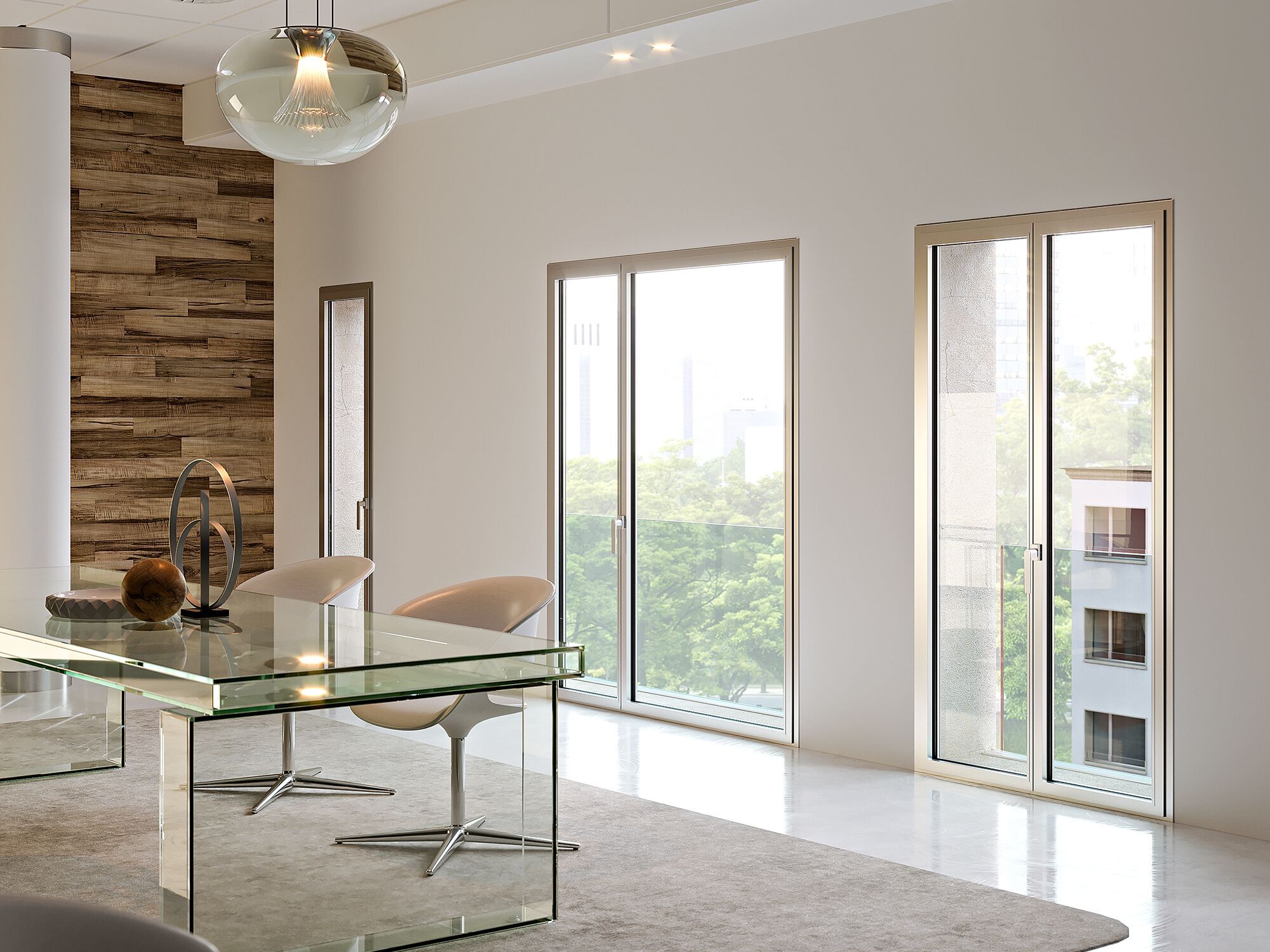 Алюминиевое окно с утопленной рамой Tecnoplast Sistema A75 AD ARCH-00093395 - Вид №1