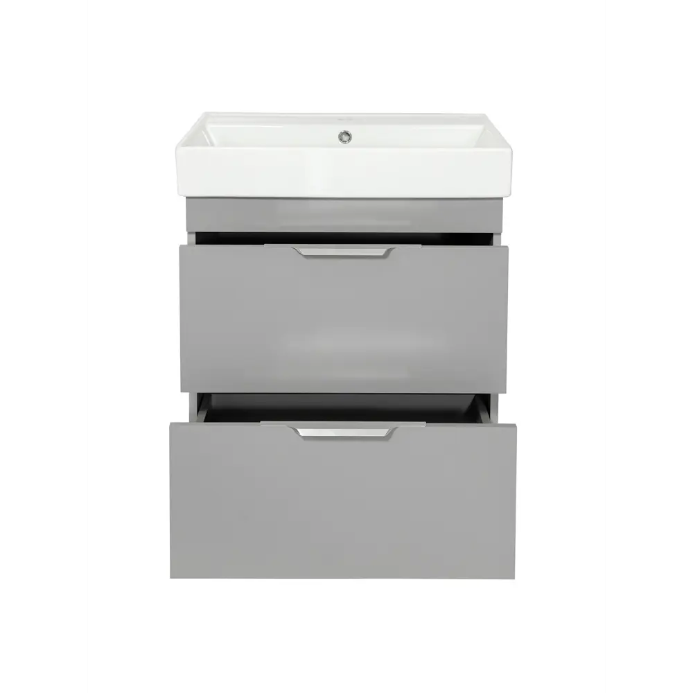 Тумба Santreyd Милан для ванной с плавными ящиками, серый матовый 88872970 Ванная комната STLM-0967674 - Вид №3