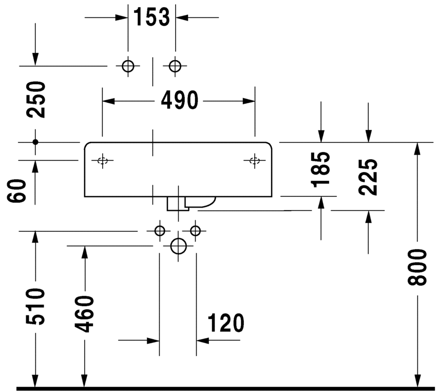 0684600011 Подвесная раковина настенная овальная Duravit Scola - Вид №2