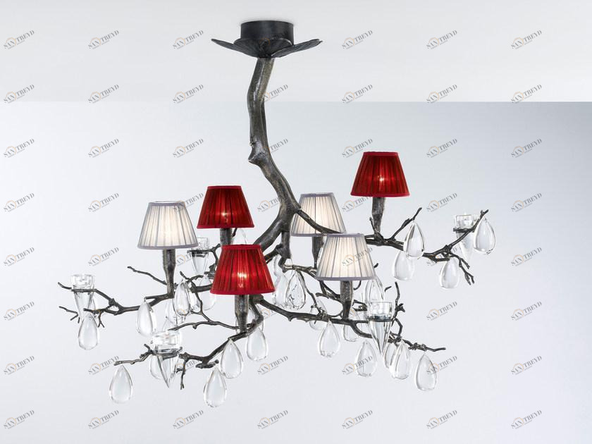 Serip Галогенный подвесной светильник из бронзы с кристаллами Fascinium sun-id-1365375