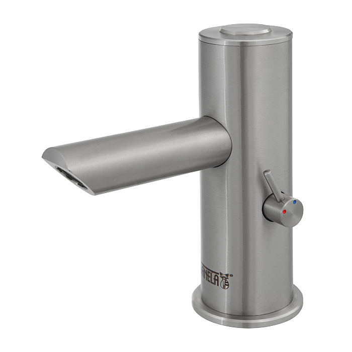 66924 Автоматический смеситель, удлиненный излив, пьезо, 6 В SANELA 