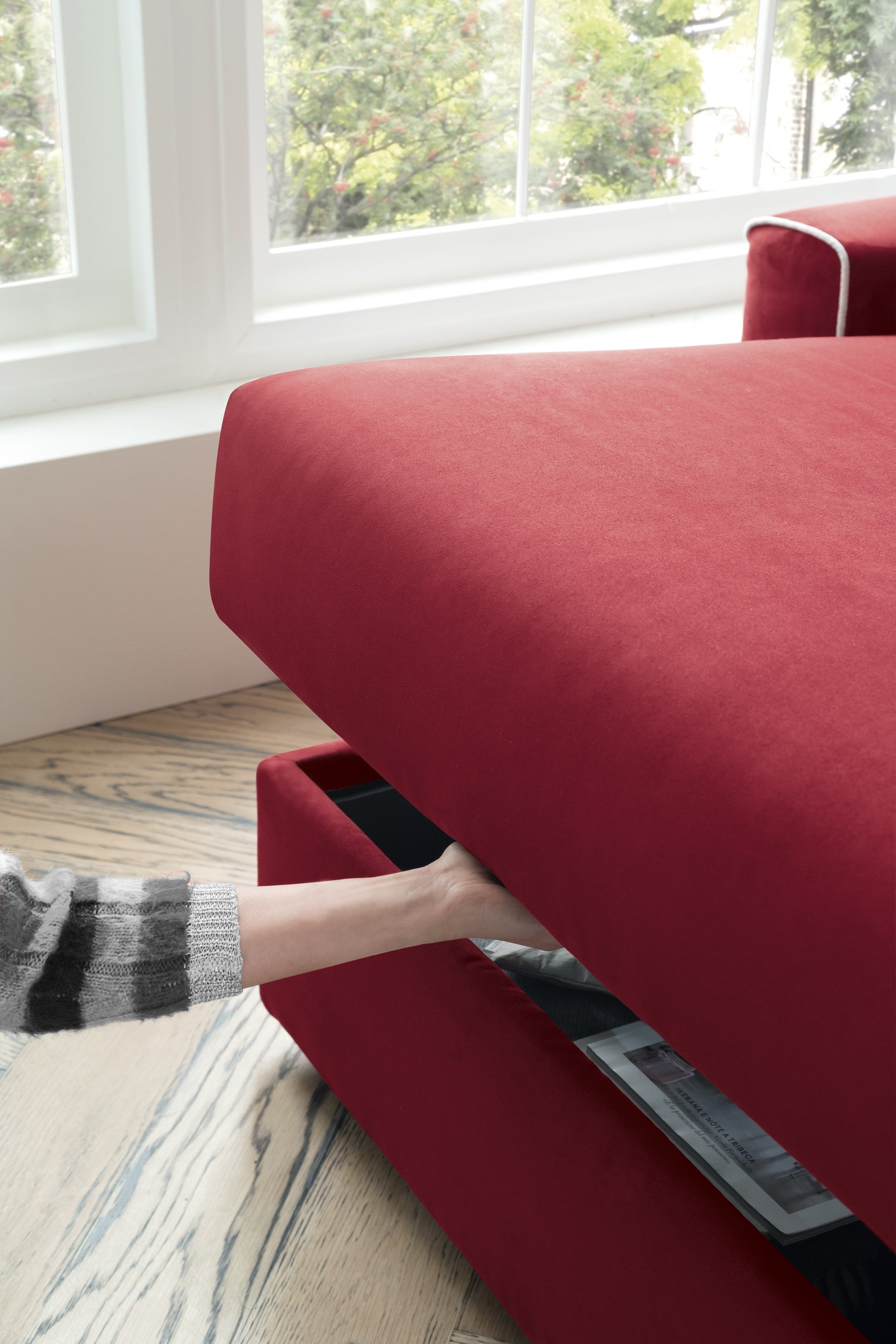 Двуспальный диван-кровать из ткани с полуостровом Felis Day &amp ARCH-00109702 - Вид №1