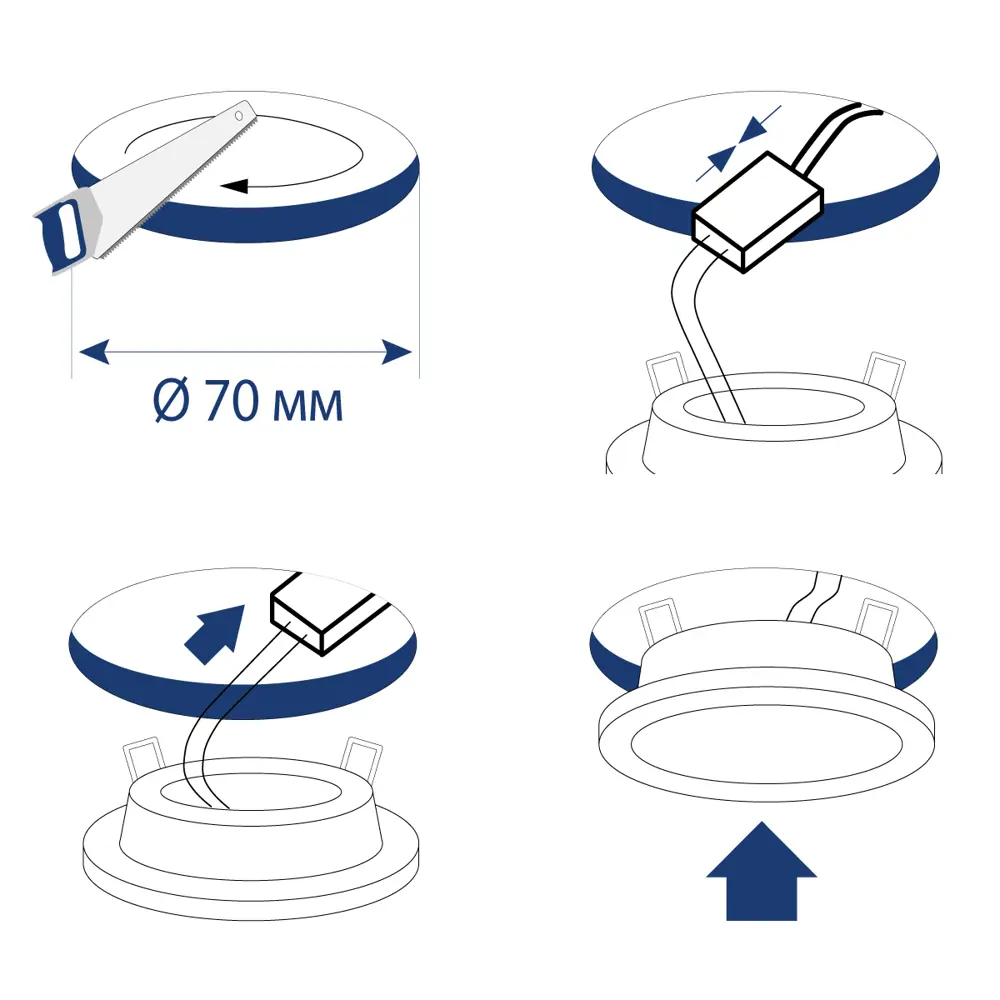 Спот встраиваемый светодиодный, 5 Вт, 375 Лм, 3000 К, круг, белый LUMIN ARTE STLM-2205682 - Вид №12