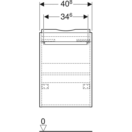501.924.42.1 Шкафчик для раковины Geberit Renova Compact, с одной дверью, с укороченным вылетом Geberit  - Вид №12