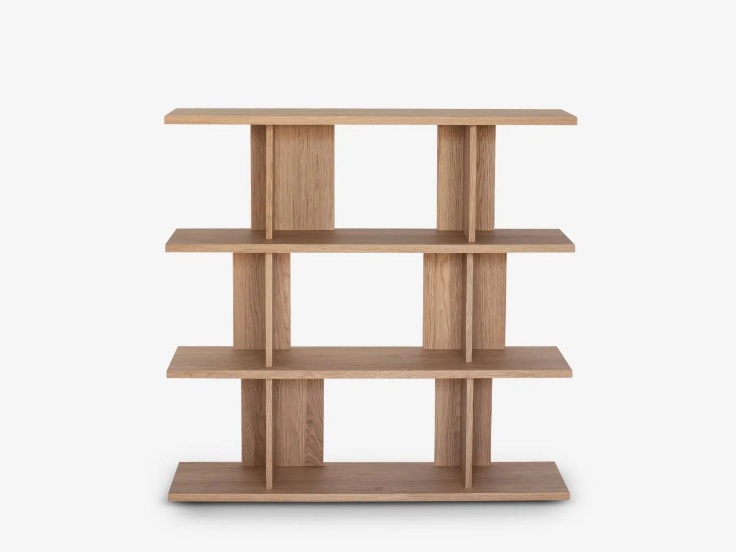 Двусторонняя самонесущая Книжная полка из дуба Case STRATA ARCH-00058794 - Вид №1