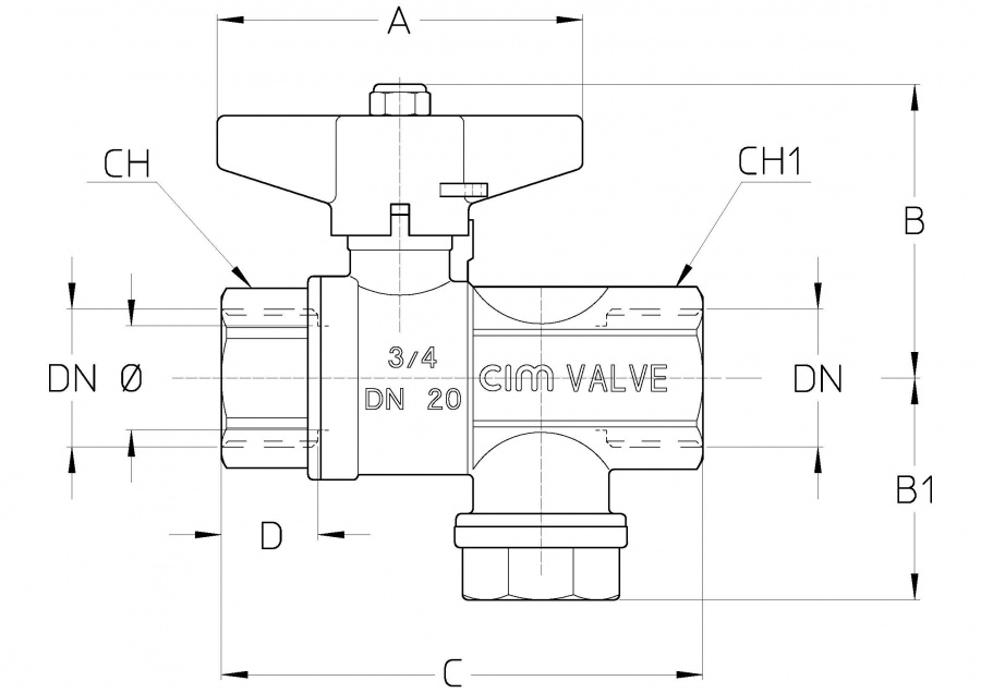 CIMBERIO CIM 620 34 Шаровой кран с фильтром серии T12 CIM 620  - Вид №1
