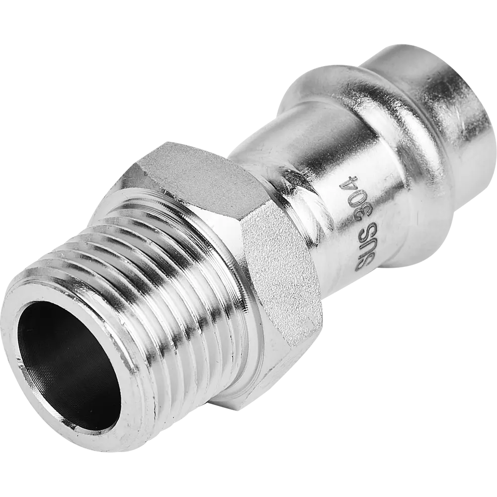 Муфта переходная Rommer 1/2"x15 мм ВПр-НР нержавеющая сталь STLM-2184033