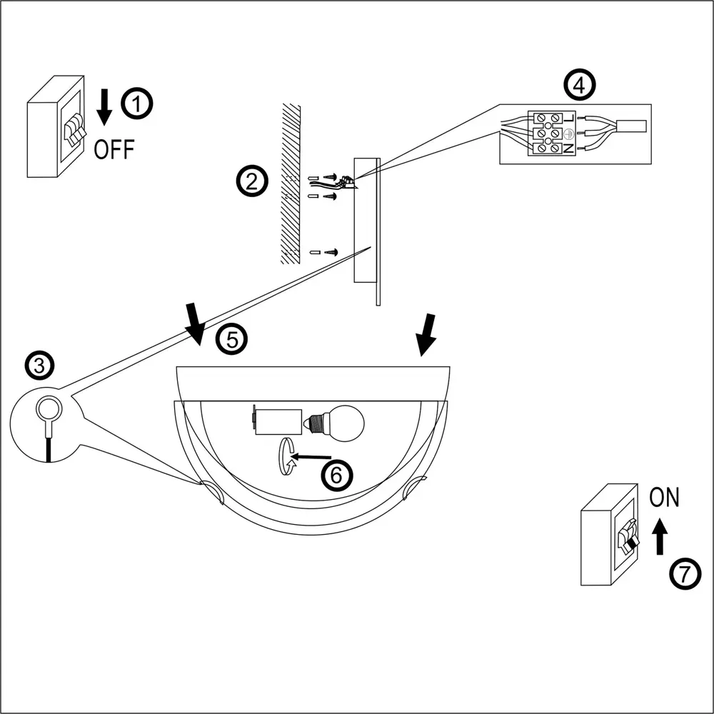 Бра настенное РОССВЕТ Багульник - современный светильник с белым плафоном 89426678 STLM-1570055 - Вид №11