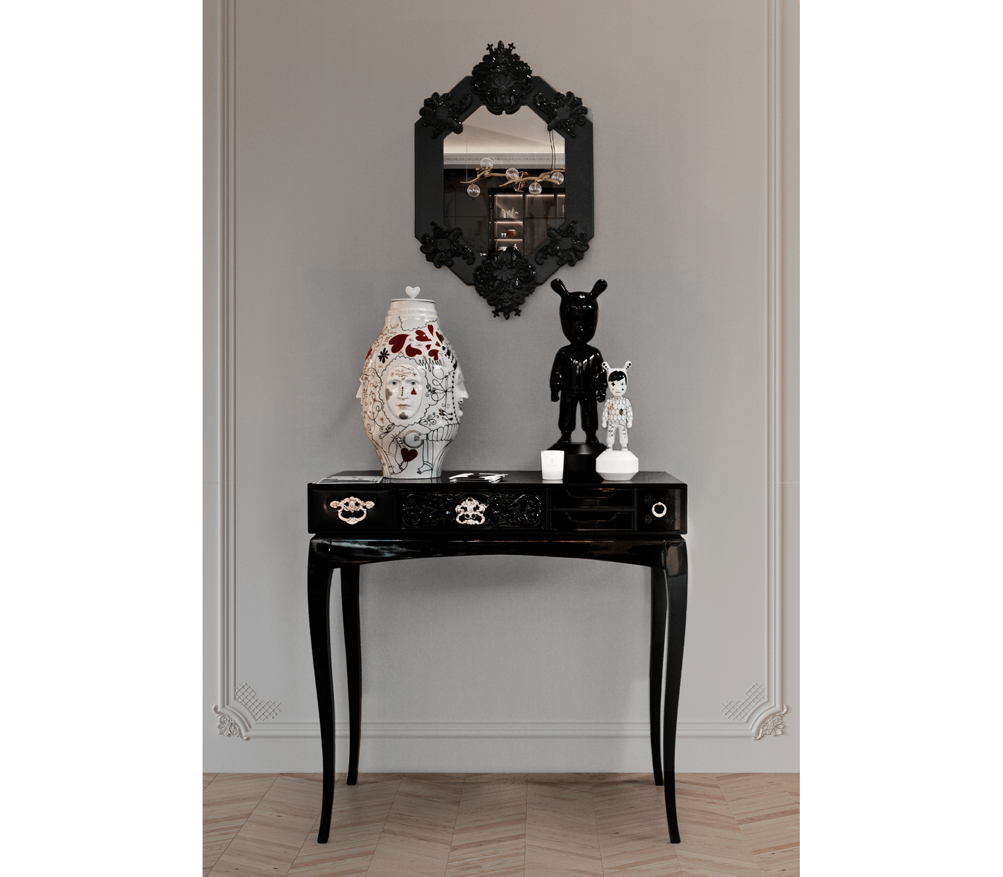 0-019 Сохо черная консоль Boca Do Lobo  - Вид №3