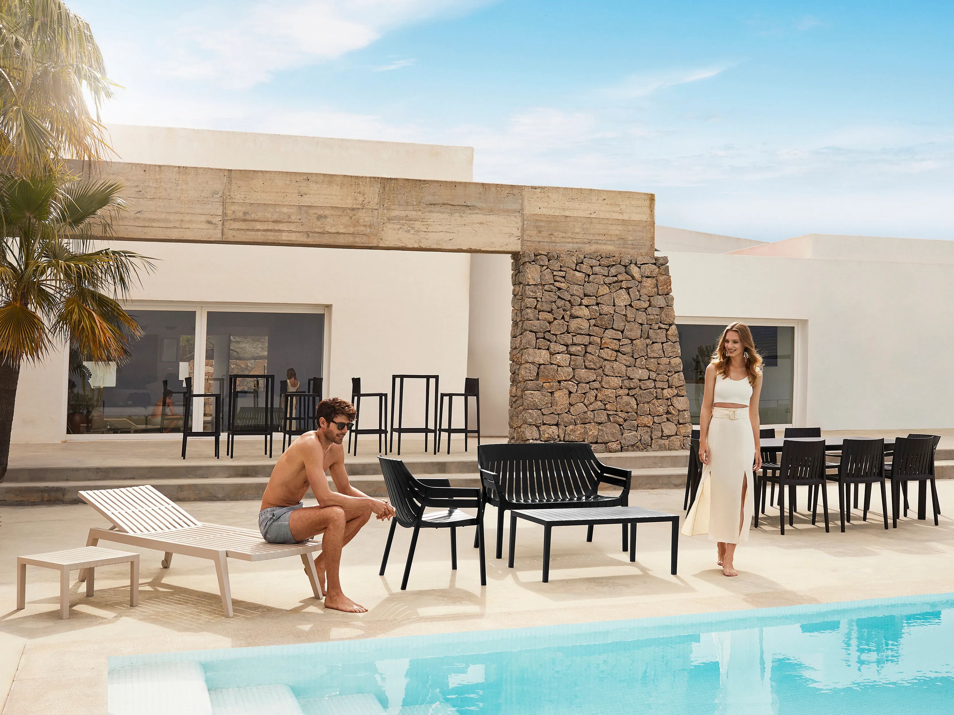 Полипропиленовая откидная Садовая кровать Vondom Spritz ARCH-00141096 - Вид №7