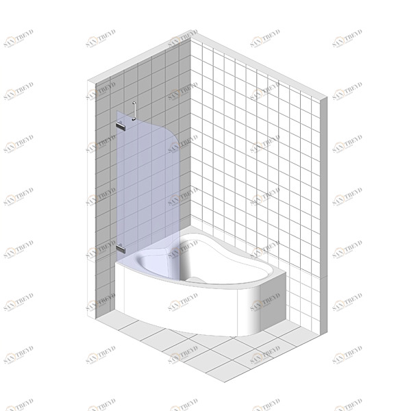 85X160GV861AR Душевое ограждения на борт вынны GUTEWETTER Германия Trend