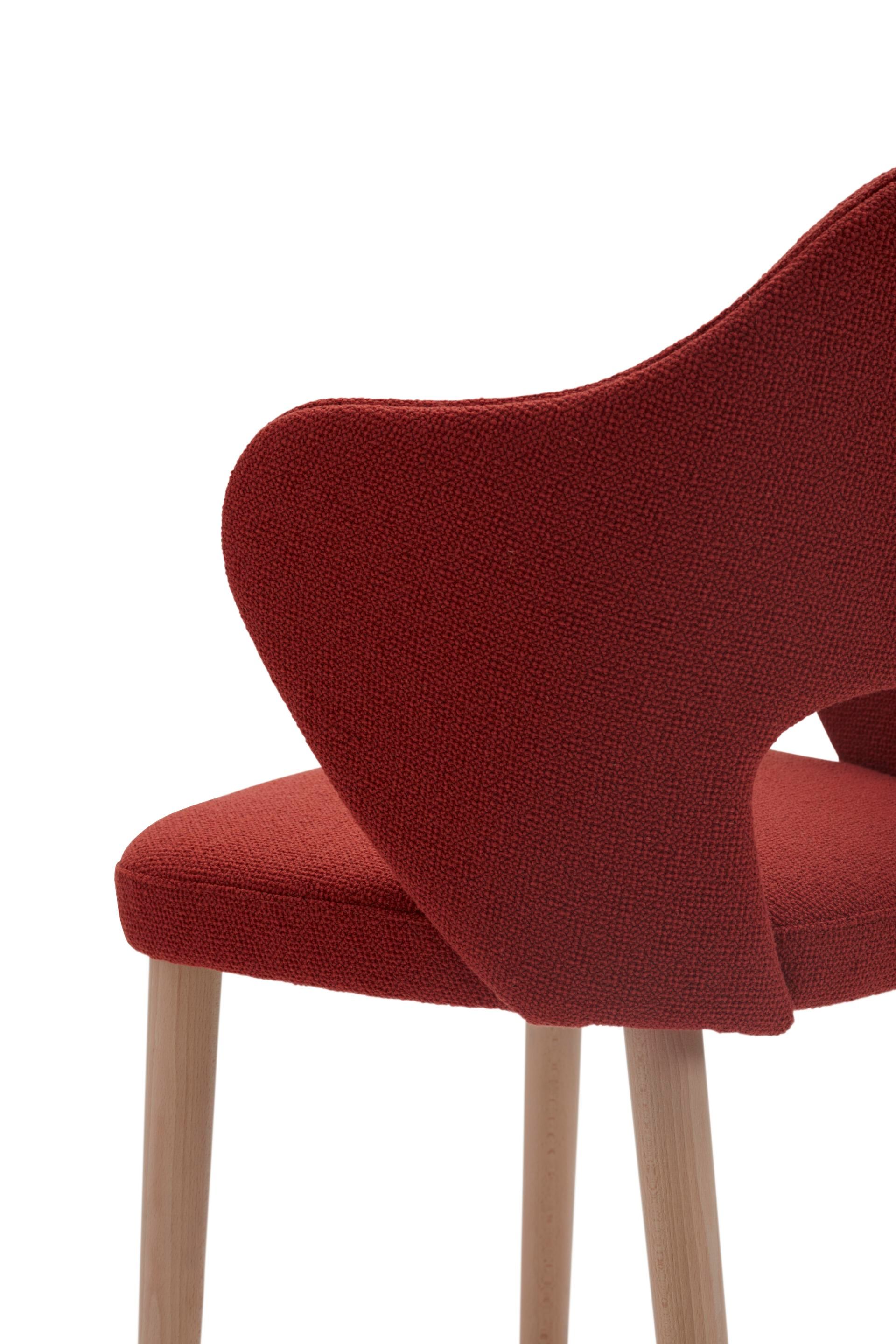 Высокий стул с тканевой подкладкой со спинкой Origins 1971 Quinn ARCH-00058701 - Вид №4