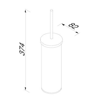 Металлическая щетка для унитаза Geesa Nemox ARCH-00039409 - Вид №4
