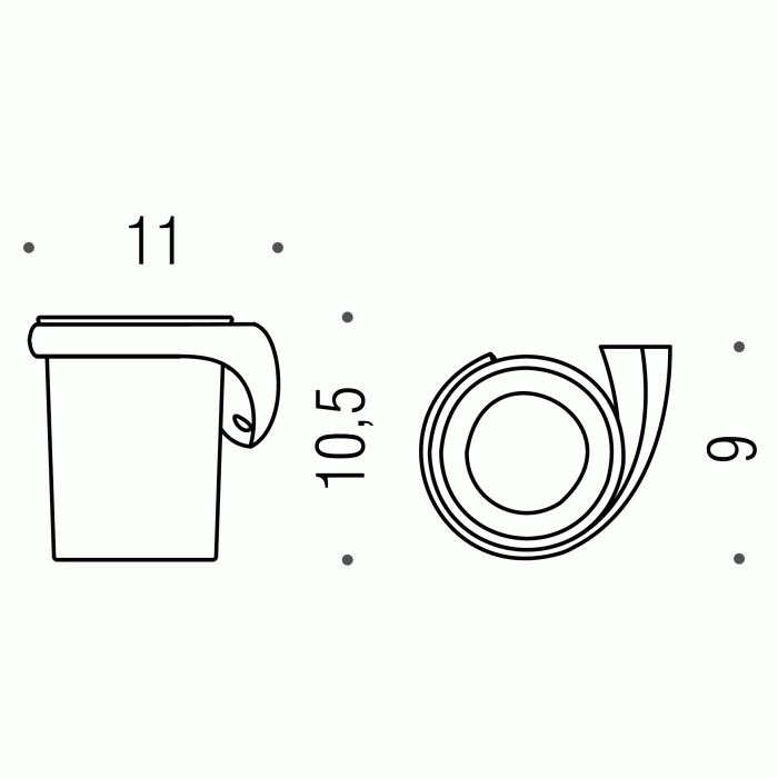 B2402 SX Стакан настенный (левый) COLOMBO LINK Colombo Design - Вид №2