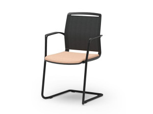 Пластиковый консольный стул для конференций с подлокотниками