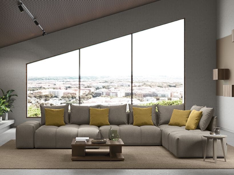 Модульный тканевый диван Febal Casa подпись ARCH-00035877