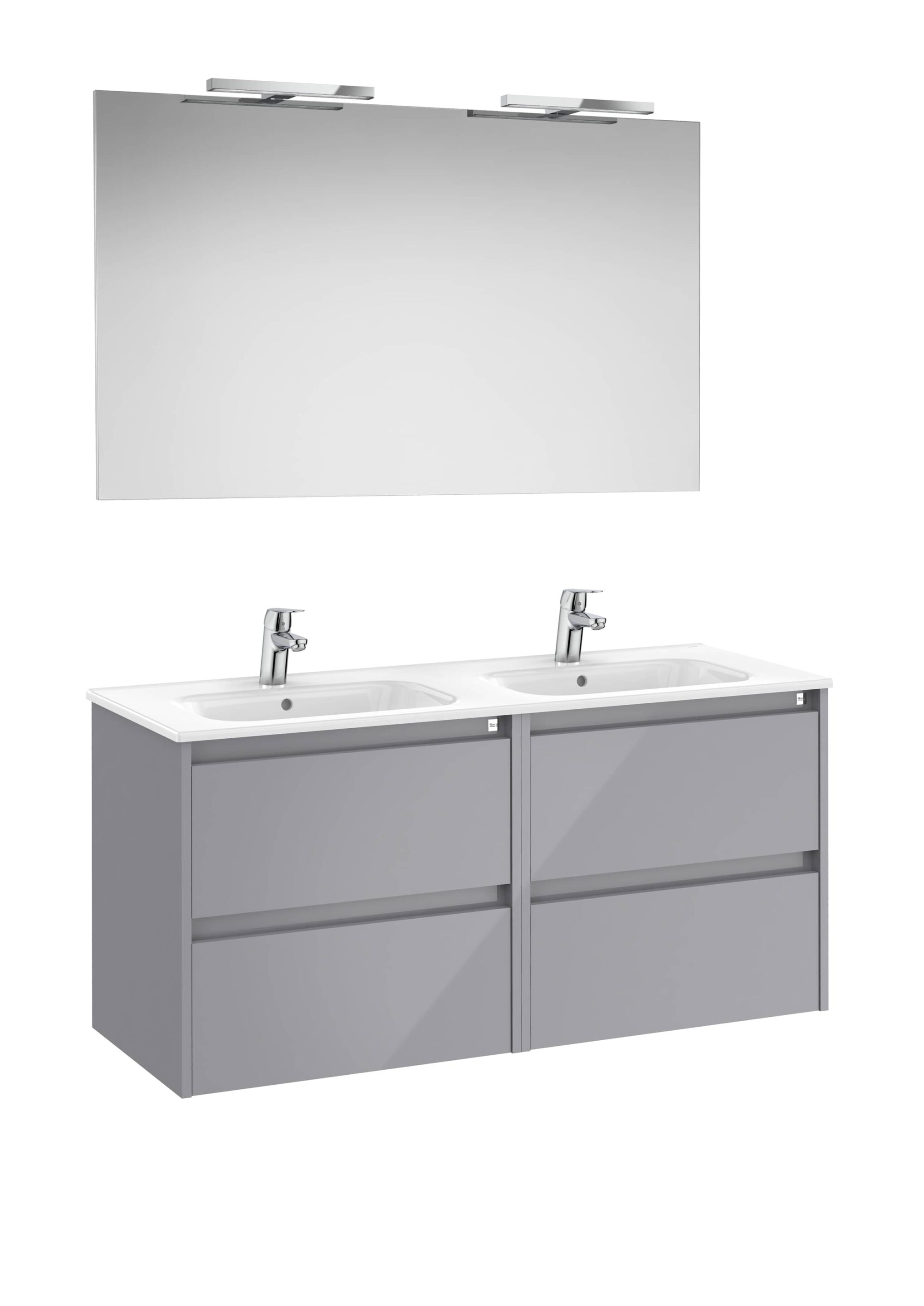 Деревянный напольный двойной умывальник со встроенным умывальником Roca Tenet ARCH-00121558 - Вид №1