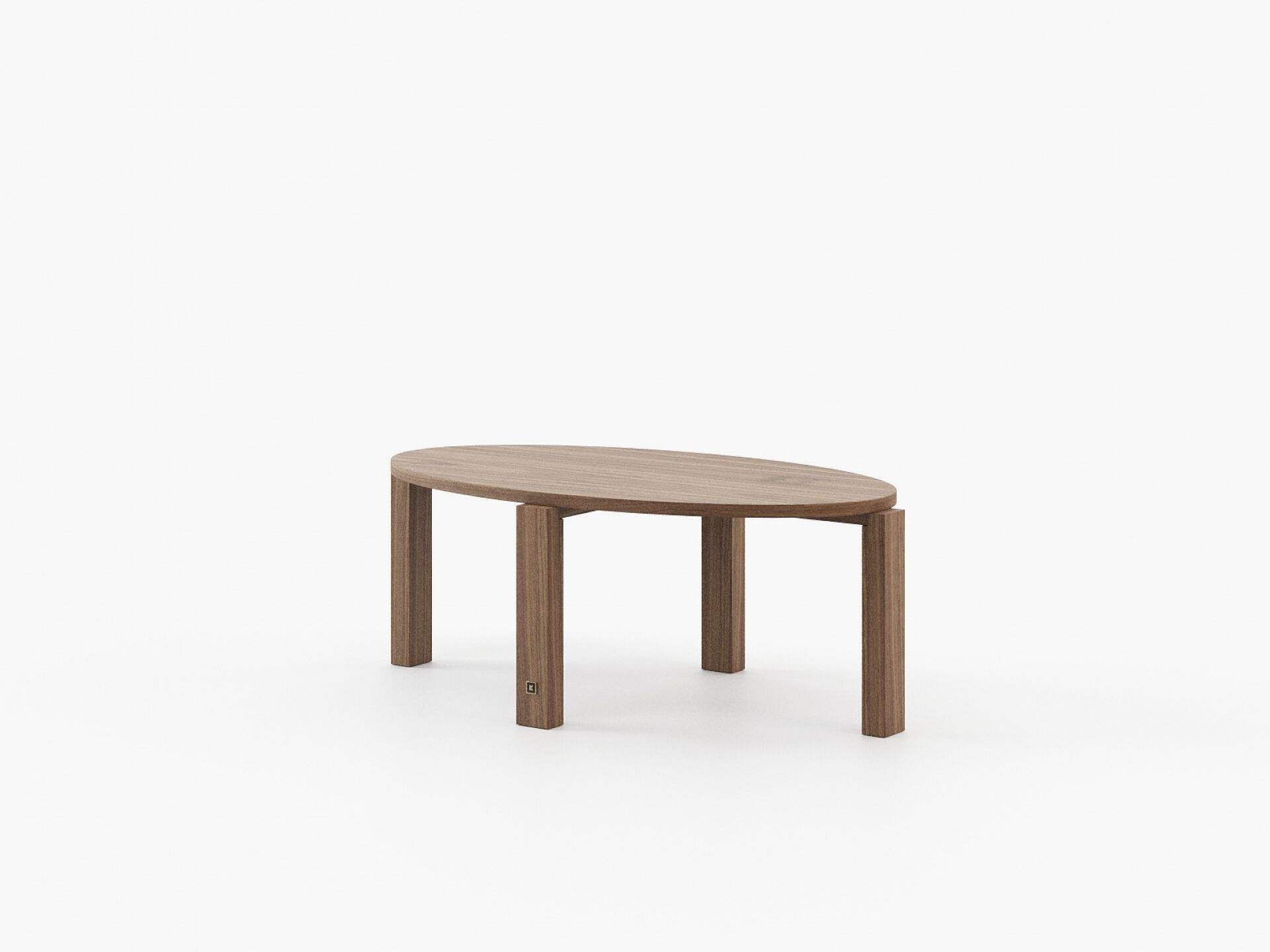 Деревянный круглый низкий журнальный столик Laskasas TASOS ARCH-00031095 - Вид №4