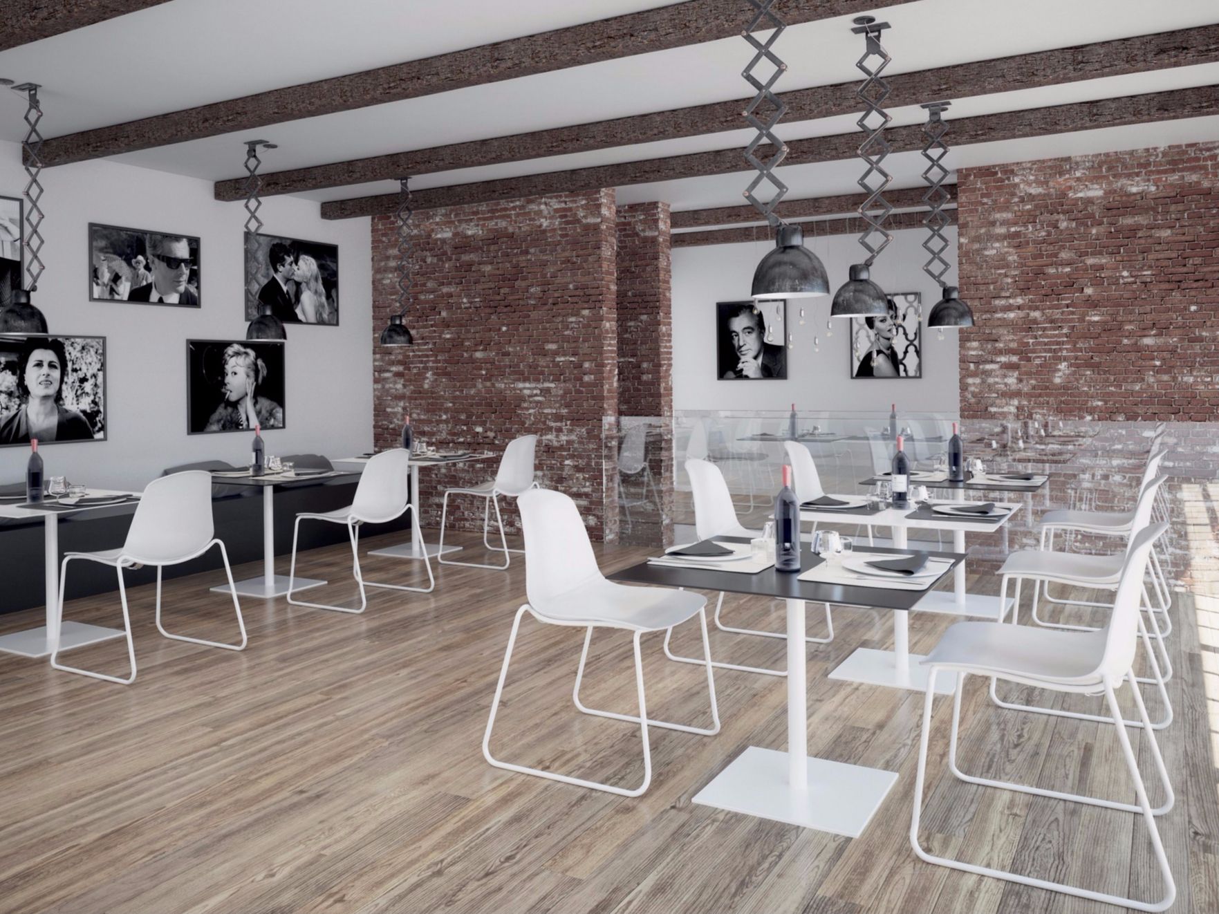 Квадратный стол HPL с основанием для спиц Luxy склеивание ARCH-00141703 - Вид №1