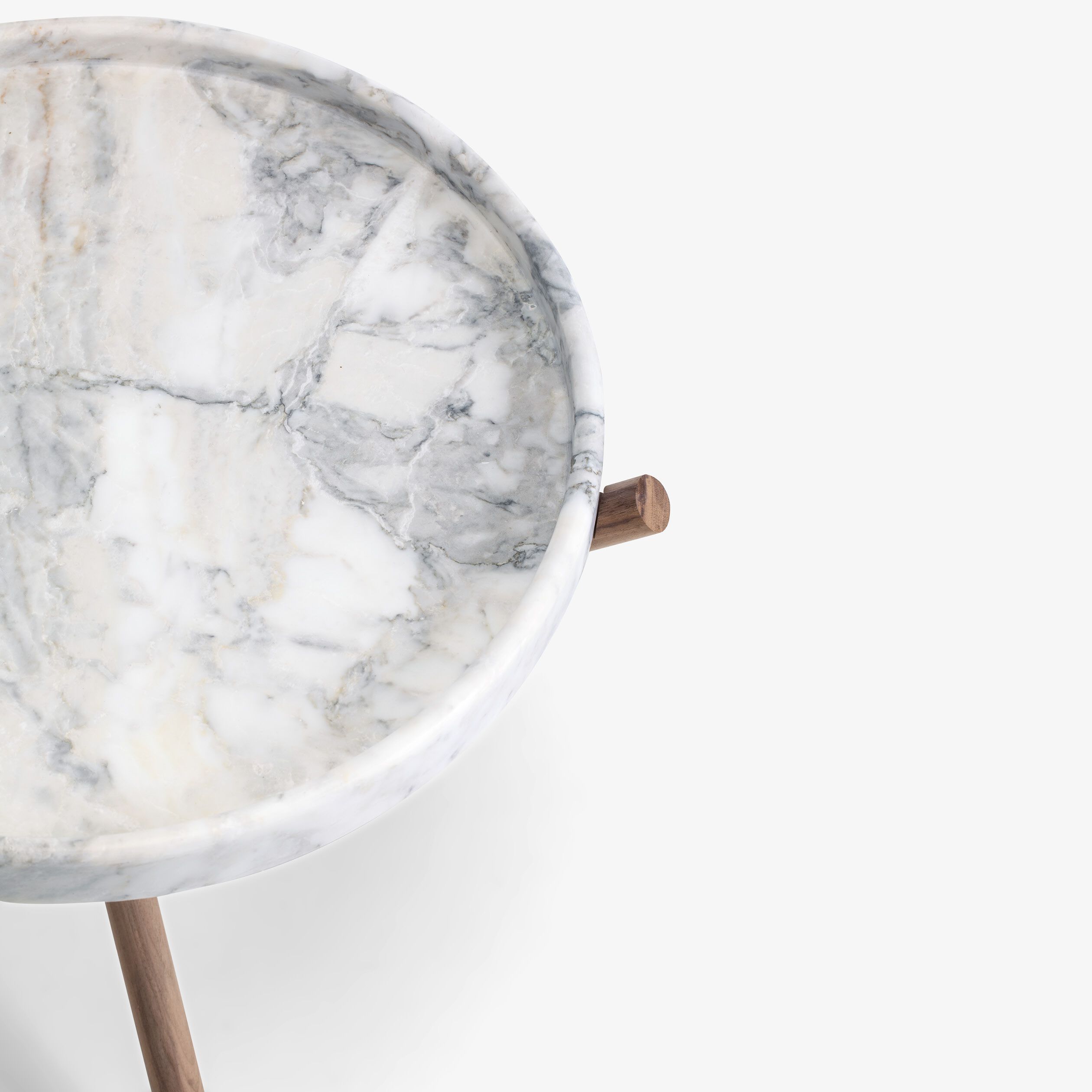 Каррарский мраморный круглый садовый столик VELTHA® LASE ARCH-00078944 - Вид №2