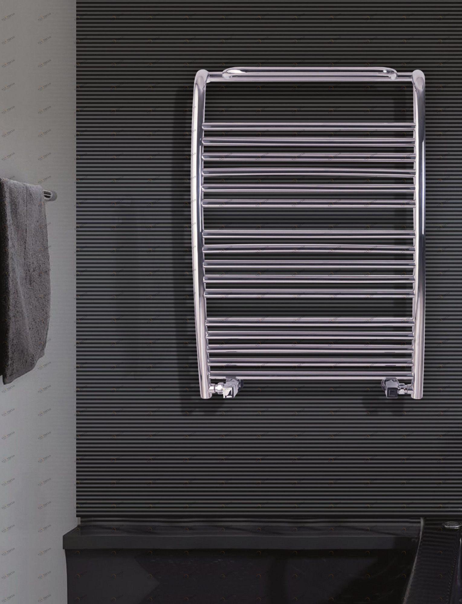 Полотенцесушитель Hammam SEVEN Stainless steel  комбинированный; электрический или водяной Сталь 