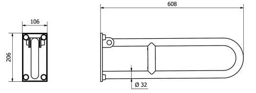 Откидная опорная планка с держателем рулона Thermomat Soft ARCH-00109586 - Вид №2