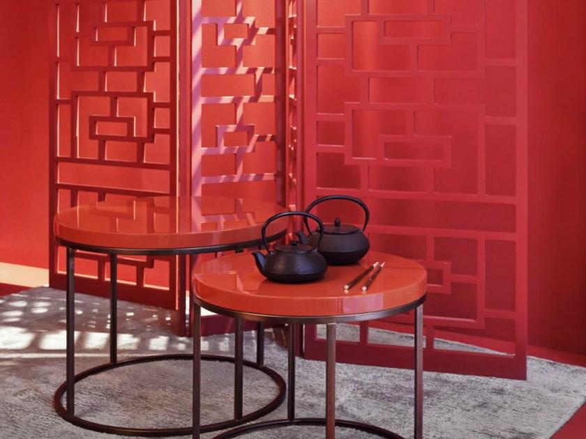 Meridiani Круглый деревянный журнальный столик sun-id-1474541 - Вид №1