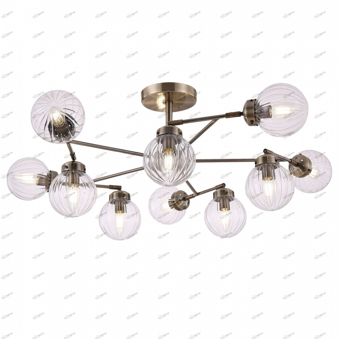 Люстра подвесная латунная Daisy 10BS FREYA ДИЗАЙНЕРСКИЕ, MODERN 00-3956394 Золото 