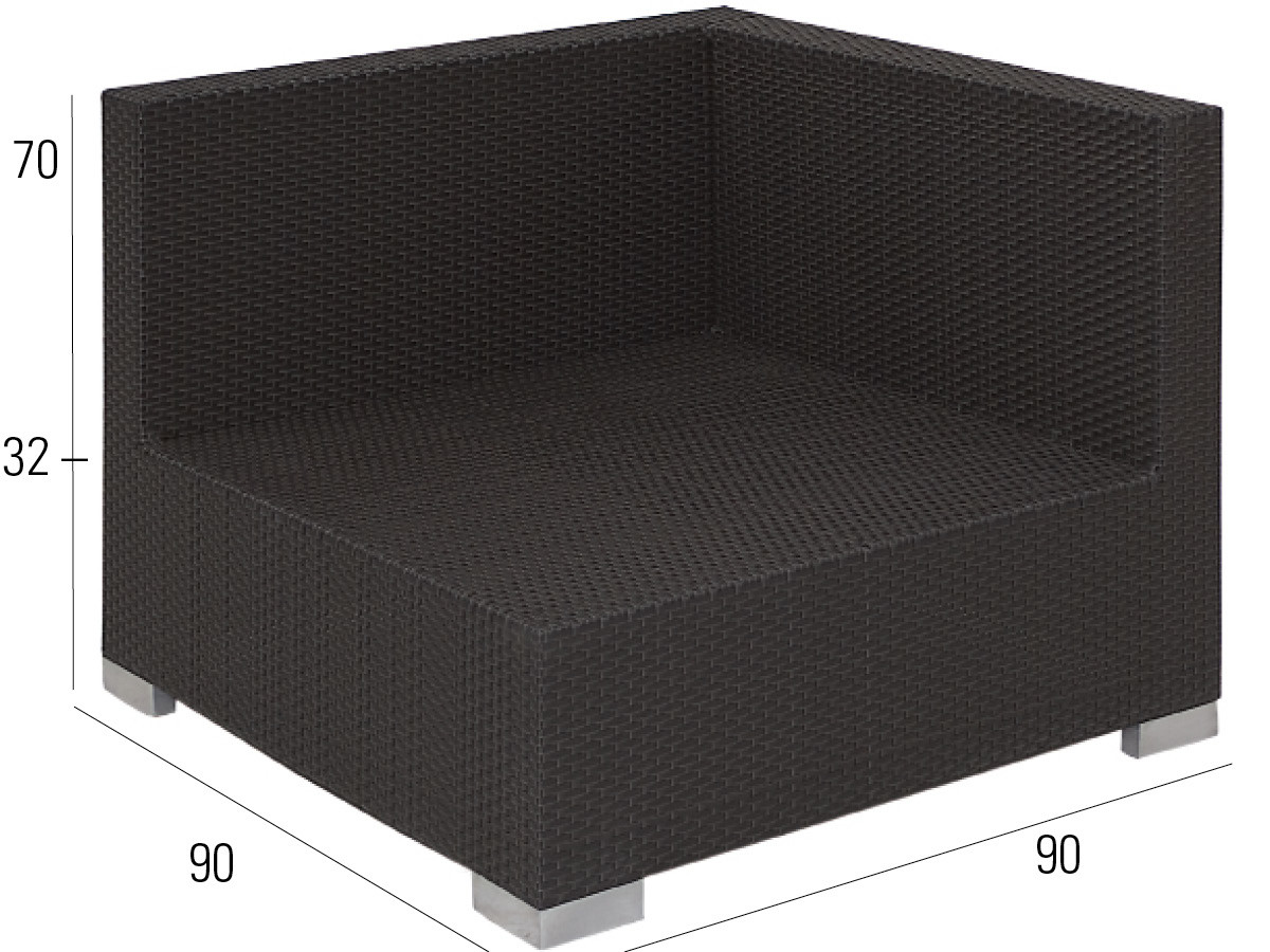 68.00.0988 Комплект для гостиной Bellini mocca 18 предм. - включая большую лаунж-группу и стол Mbm  - Вид №3