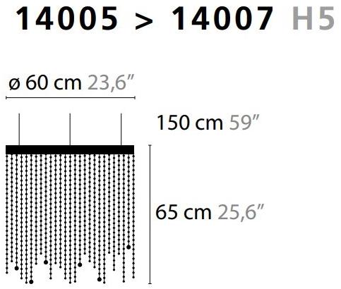 ILFARI Подвесной светильник из металла с кристаллами swarovski® Ice fall 14005 - Вид №1