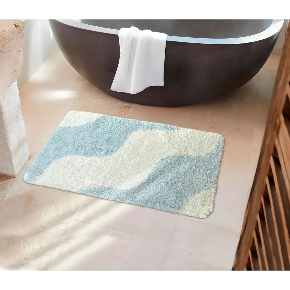 Коврик для ванной SWENSA Curve - мягкий антискользящий 50х80 см 89350249 STLM-0987327 - Вид №3