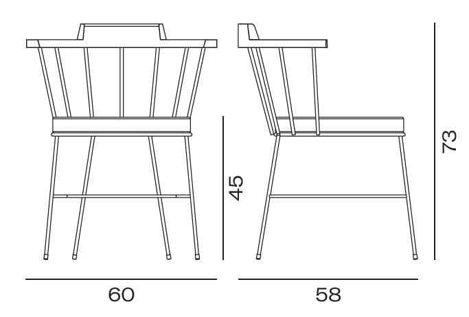 Стальной стул с порошковым покрытием с подлокотниками Vergés Mim ARCH-00142955 - Вид №11