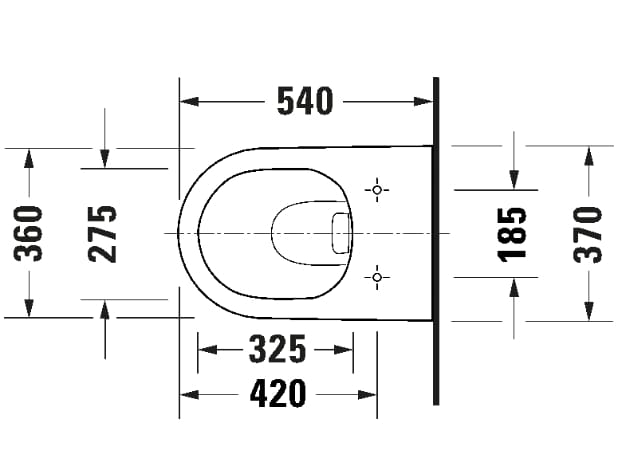 Керамический подвесной туалет без бриды Duravit D-Code ARCH-00061564 - Вид №1