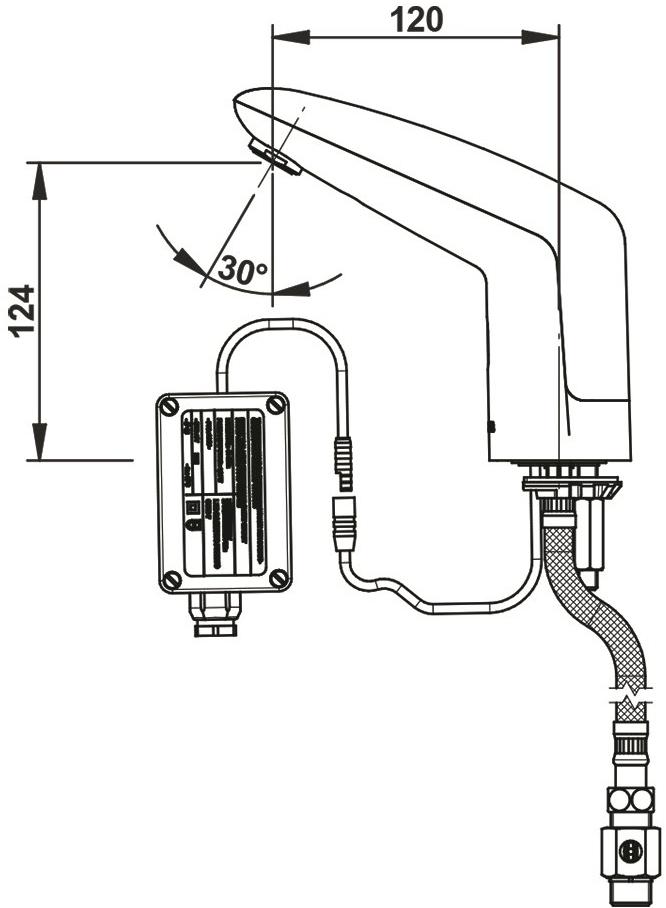 Бесконтактный кран, питание от сети Presto VOLTA S 55050 55050.0 - Вид №1