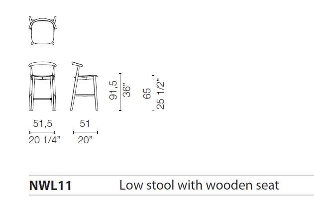 Высокий стул из ясеня CAPPELLINI Newood ARCH-00123241 - Вид №12