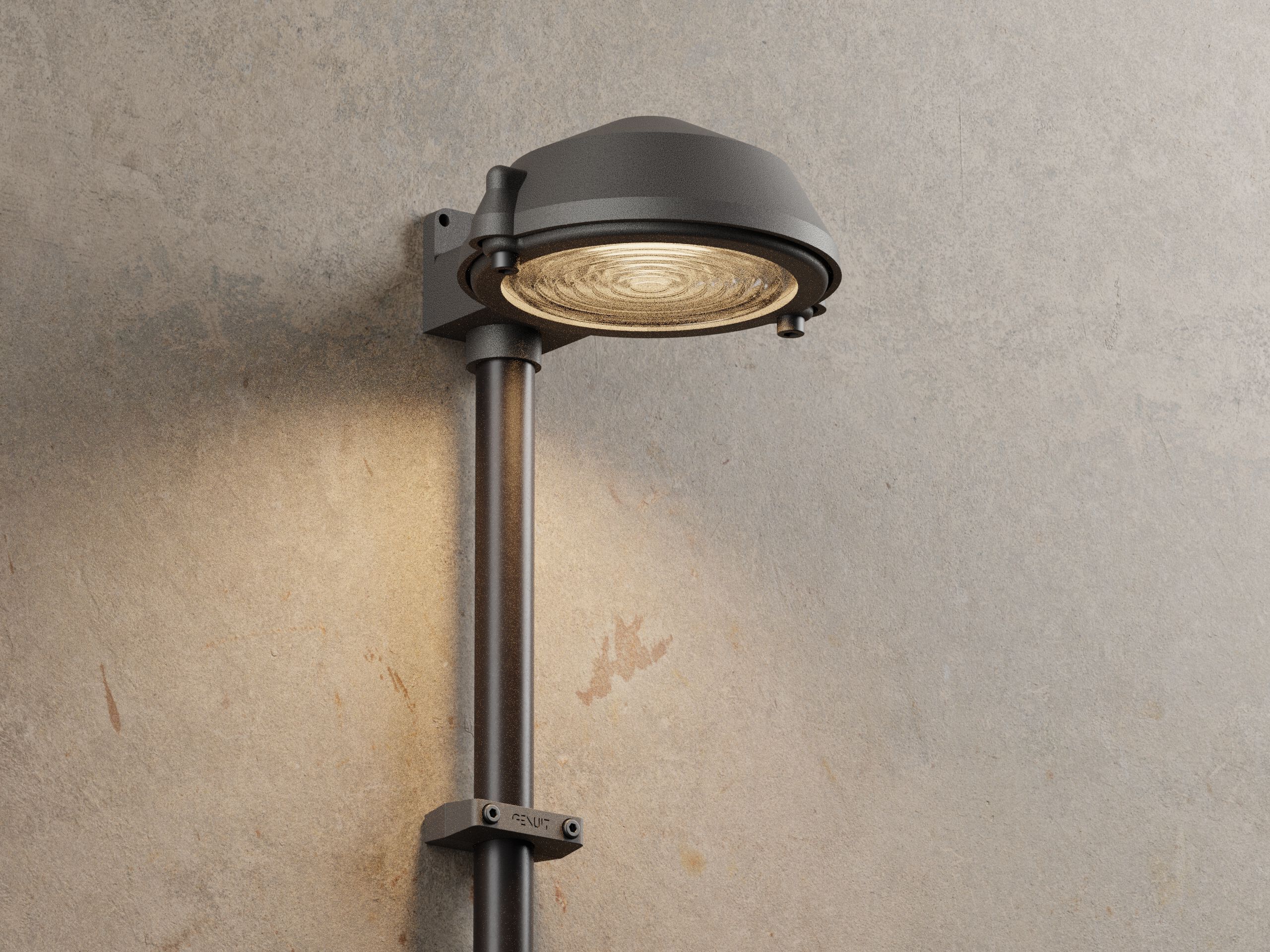 Анодированный алюминиевый настенный светильник Genuit Graphite ARCH-00031809