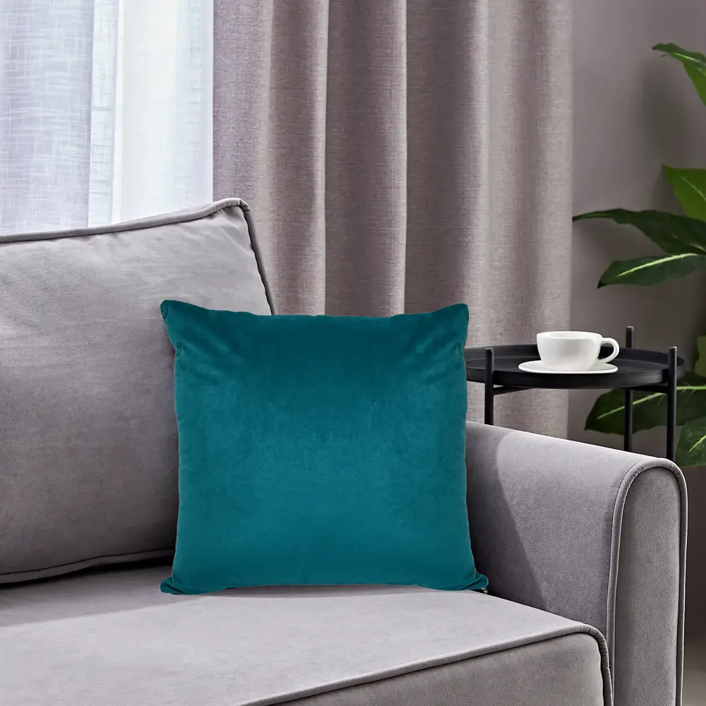 Декоративная подушка Seasons Emerald 1 45x45 см цвет темно-бирюзовый 89426663 STLM-2055261  - Вид №4