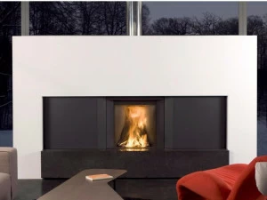 Stûv Встроенный дровяной камин с вещевыми отсеками Stûv micromega