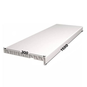 Подоконник ПВХ /белый/ 300х1500 STSR-1925