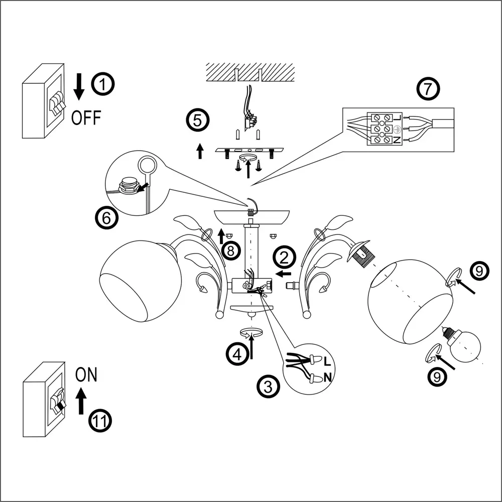РОССВЕТ Люстра Меренга - неоклассический светильник с 5 плафонами 89426675 STLM-1566539 - Вид №10